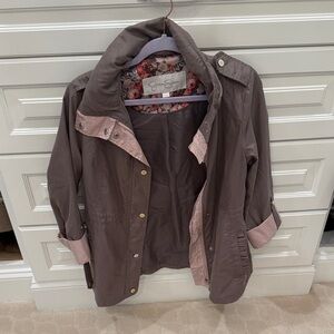 Jessica Simpson Utility Jacket in Brown and Pink